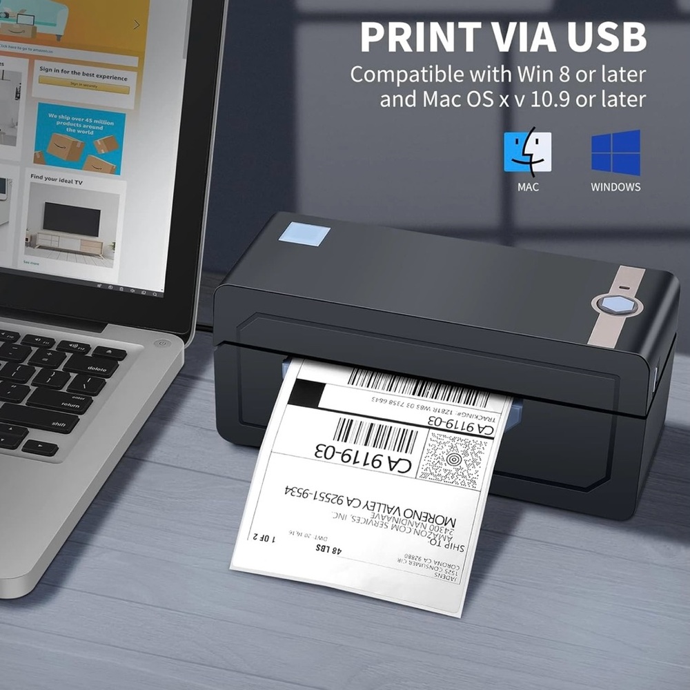 JADENS Bluetooth Thermal Shipping Label Printer – Wireless